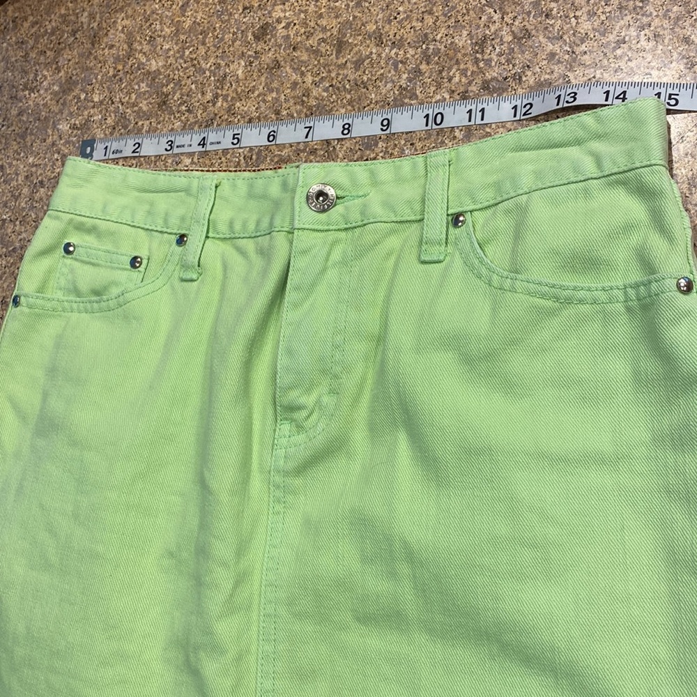 Tommy Hilfiger Green Jean Mini Skirt 4 - Picture 7 of 16